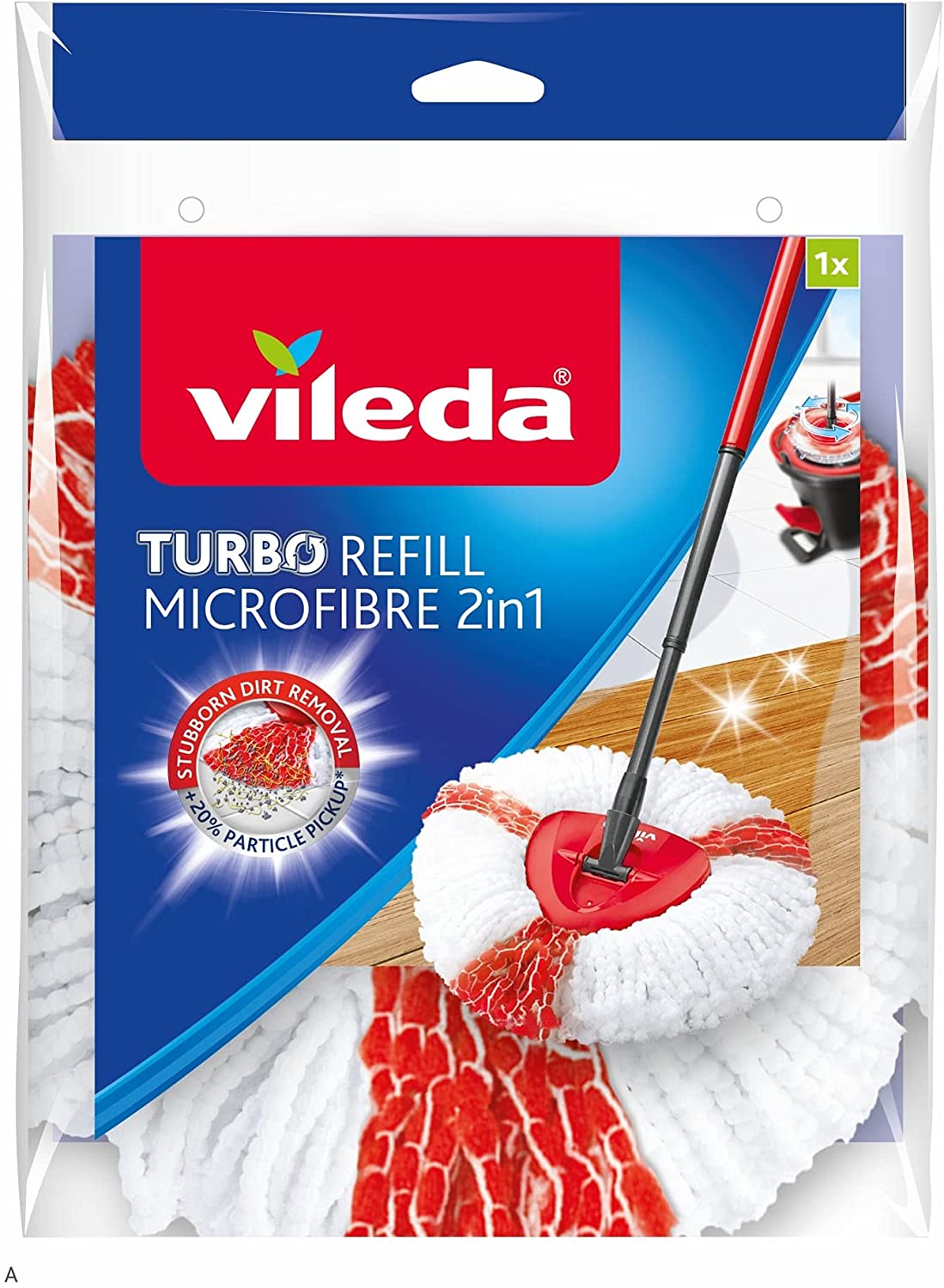 VILEDA EASYWRING AND CLEAN TURBO 2-IN-1 MICROFIBRE MOP REFILL HEAD