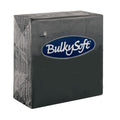 BULKY SOFT 2PLY 4 FOLD NAPKINS 33CM X 33CM 100/PK - BLACK / NERO