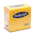 BULKY SOFT 2PLY 4 FOLD NAPKINS 40CM X 40CM 100/PK - YELLOW