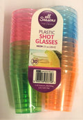 28ML SHOT GLASSES NEON 32 PK