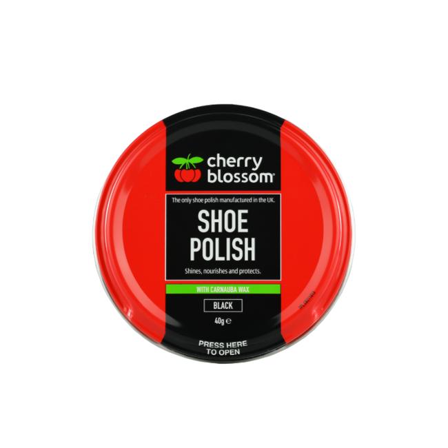 CHERRY BLOSSOM TIN BLACK SHOE POLISH 40G