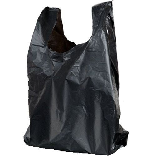 MD BLACK VEST CARRIERS BAG 11" X 17" X 21" 100/PK