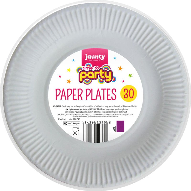 JAUNTY TIME TO PARTY PAPER PLATES 7" 30/PK