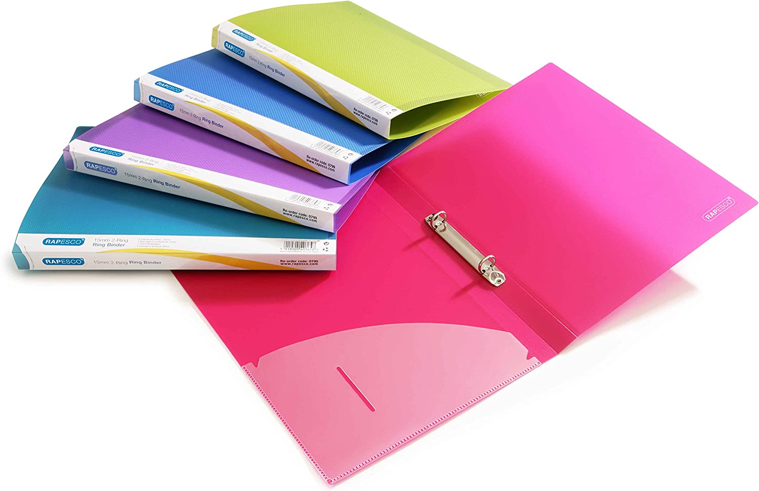 RAPESCO A4 BRIGHT TRANSPARENT RING BINDER