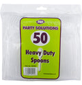 PPS HEAVY DUTY CLEAR PLASTIC SPOONS 50/PK