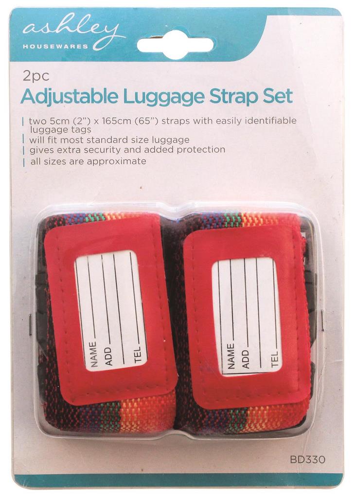 ASHLEY ADJUSTABLE LUGGAGE STRAP 2/PK