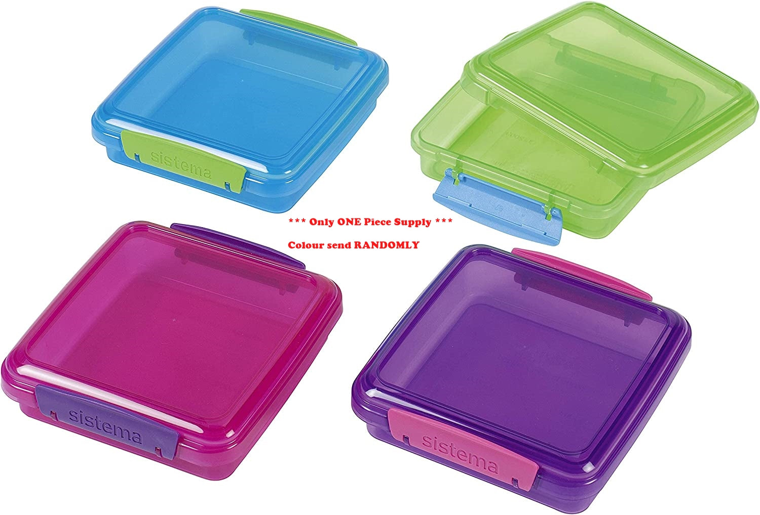 SISTEMA SANDWICH LUNCH BOX 450ML ASSORTED COLOUR - 1 PCS