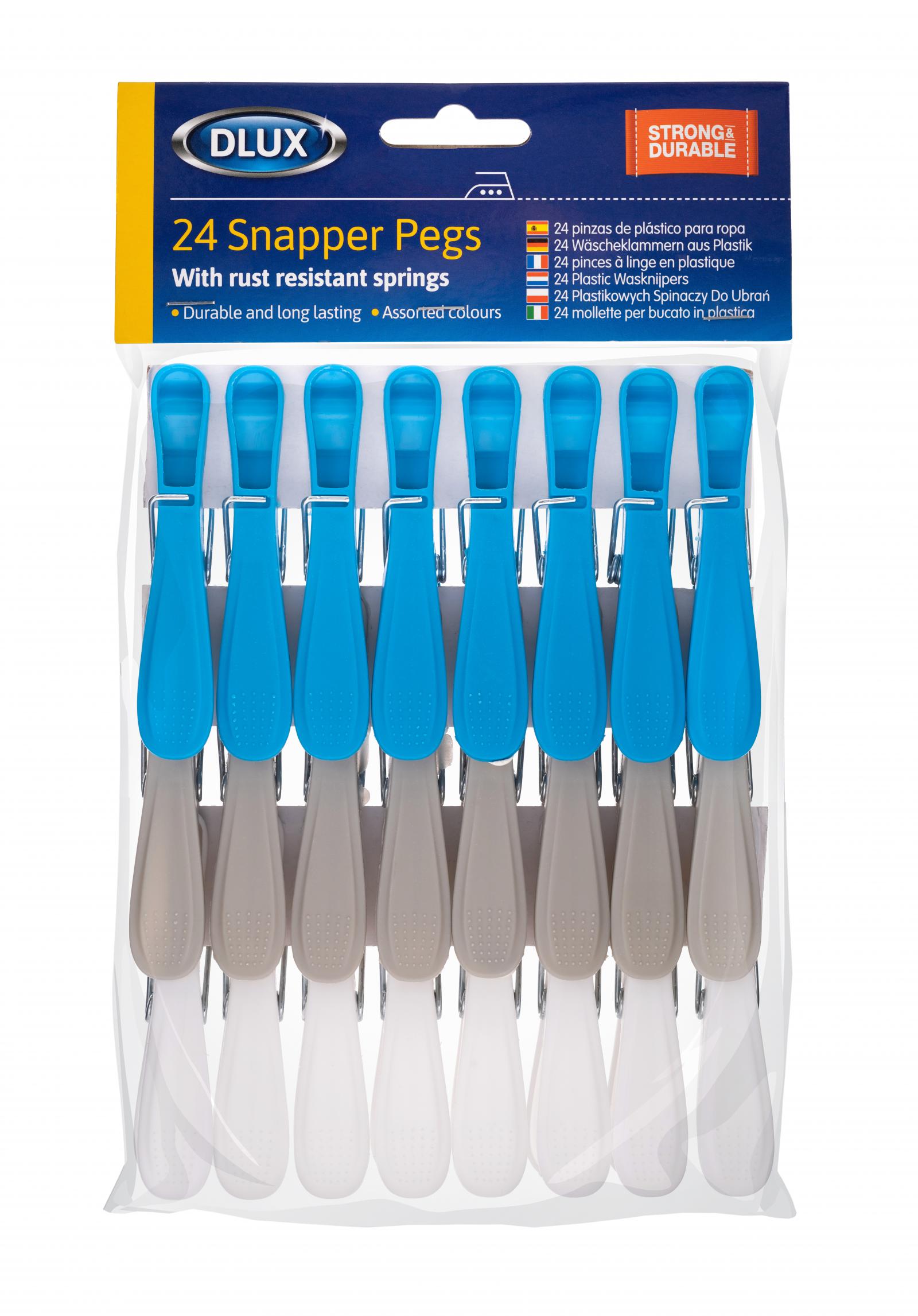 DLUX SNAPPER CLOTH PEGS 24/PK