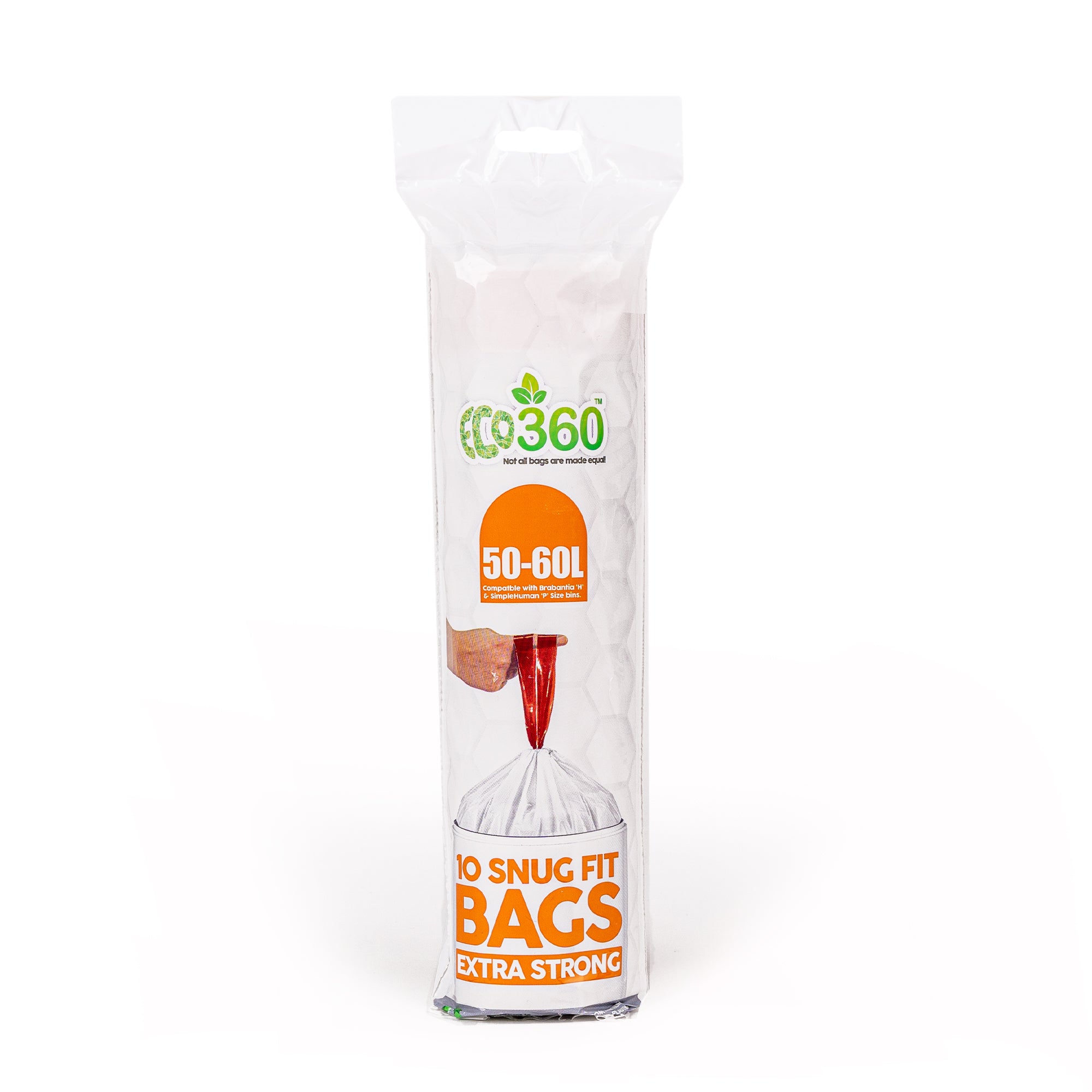 ECO 360 DRWASTRING KITCHEN BIN LINERS 50-60L 10/PK