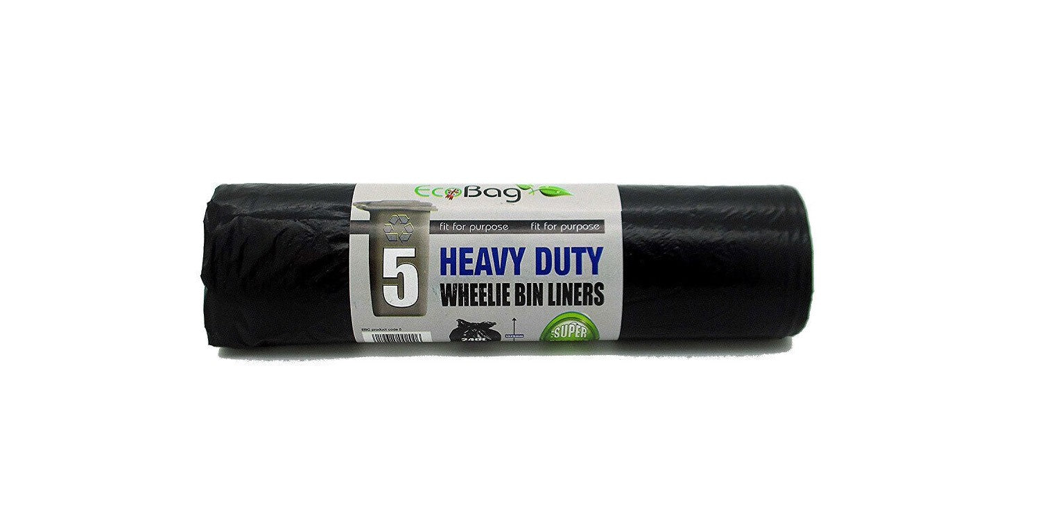 ECO BAG WHEELIE BIN LINERS 240L HEAVY DUTY 5/PK