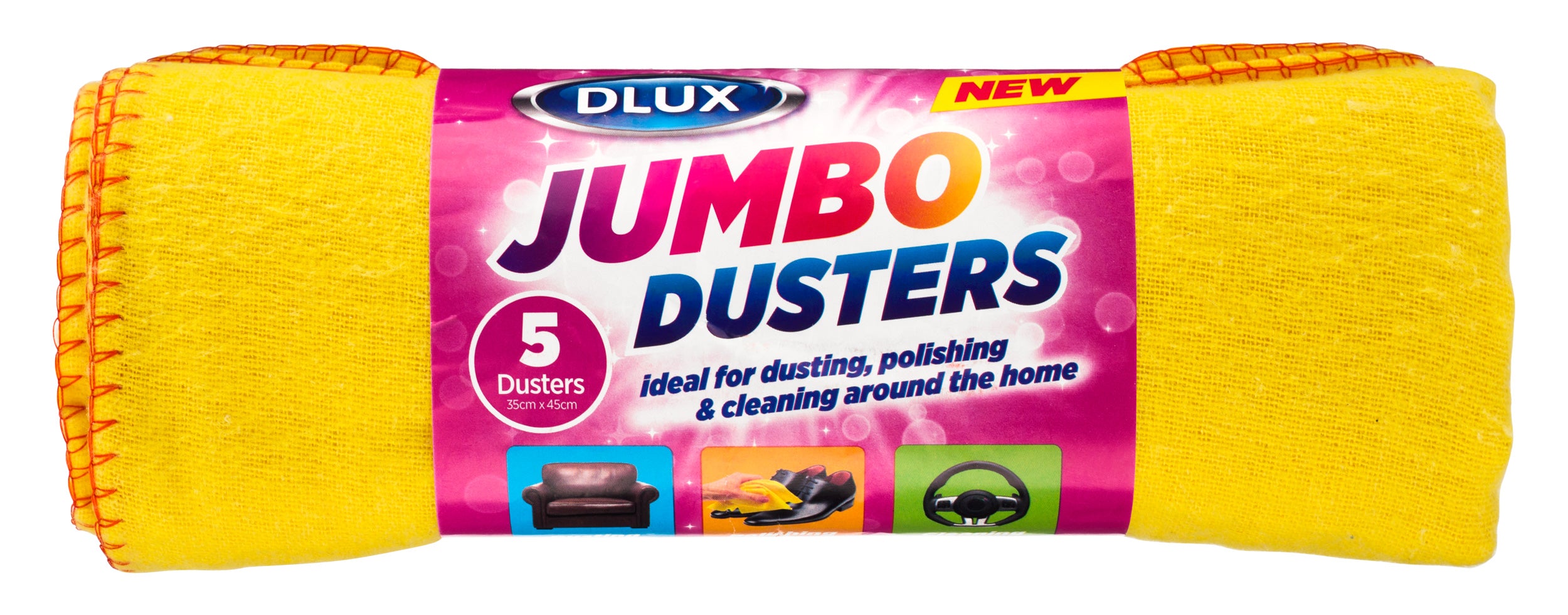 DLUX JUMBO DUSTERS 35CM X 45CM 5/PK