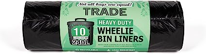 ELITE SUPER HEAVY DUTY BLACK REFUSE SACKS / BIN BAGS 10/PK