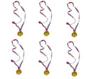 GOLD WINNERS MEDAL WITH NECKCORD 3.5CM X 70CM PK OF 6
