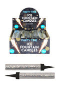 PACK OF 2 SILVER FOUNTAINS CANDLE APX 15 CM