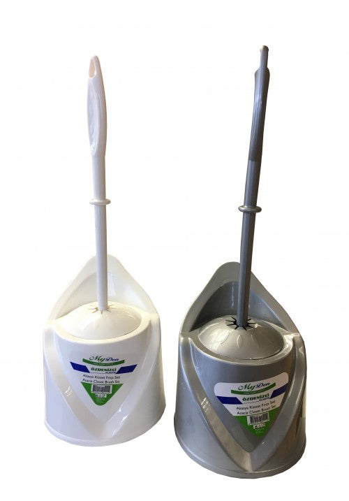 ACACIA PLASTIC TOILET BRUSH WITH HOLDER