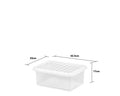 WHAM CRYSTAL 17 LTR STORAGE BOX & LID CLEAR