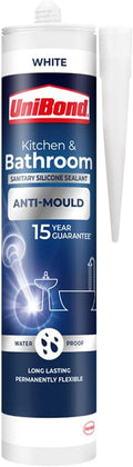 UNIBOND ANTI-MOULD KITCHEN & BATHROOM SEALANT CARTRIDGE WHITE 274 GM