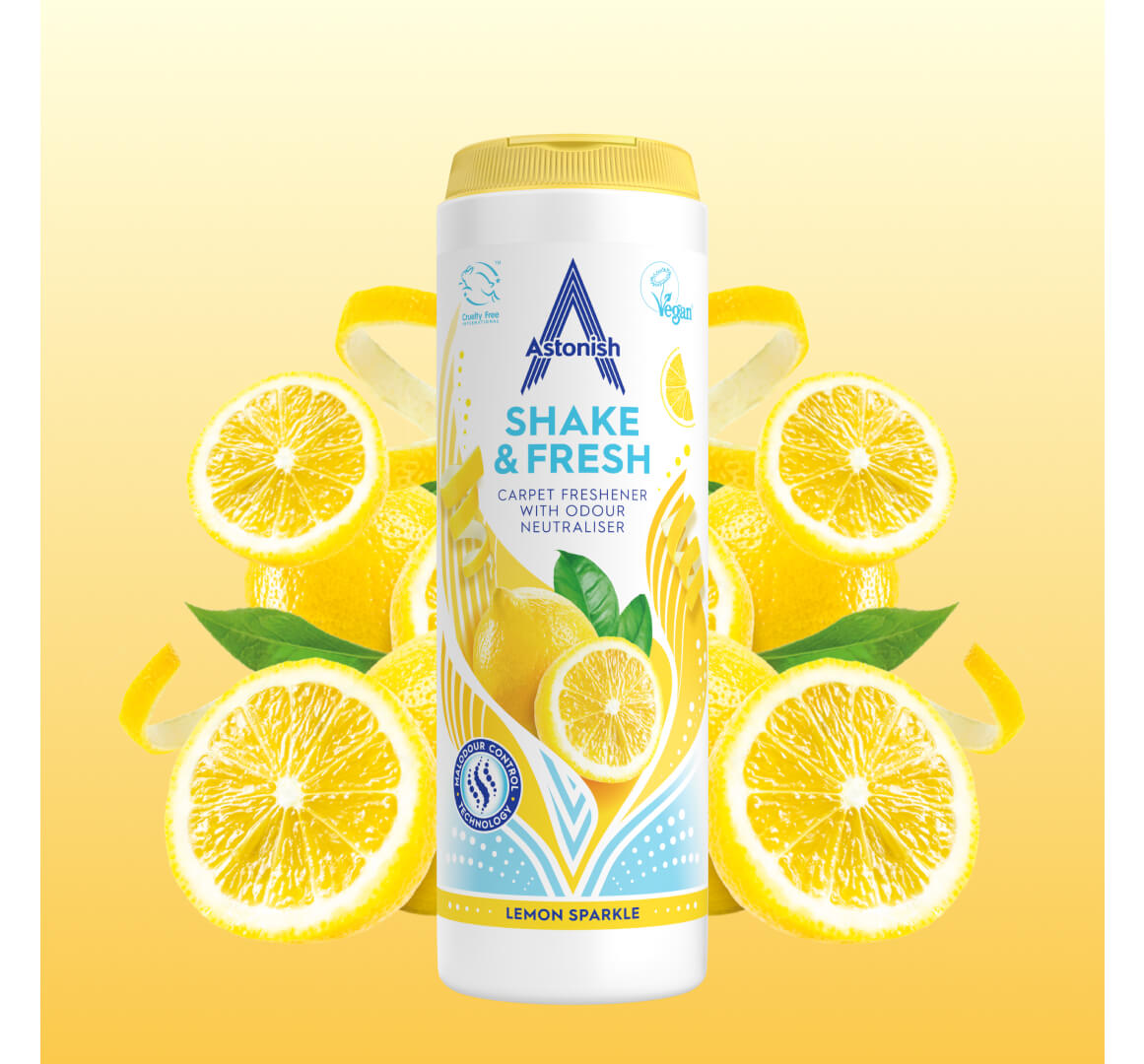ASTONISH SHAKE & FRESH LEMON CARPET FRESHENER 350GM