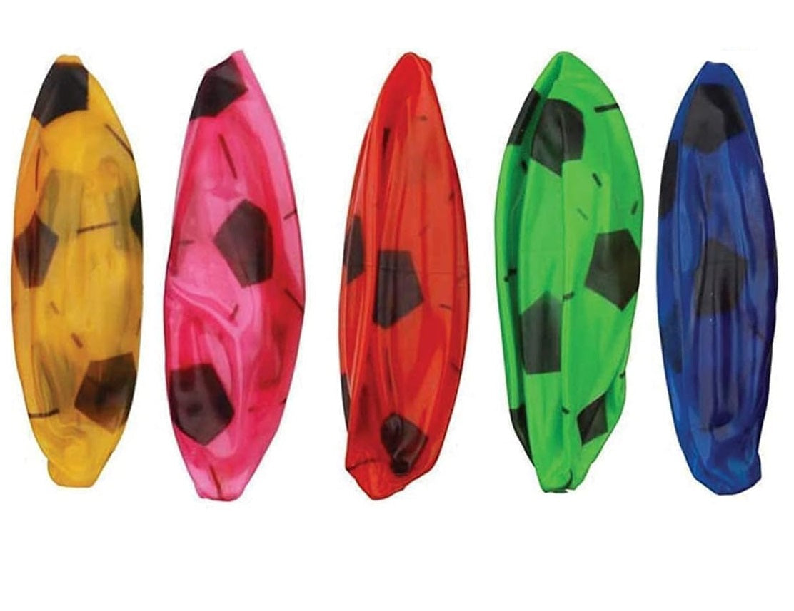 ASSORTED COLOUR DEFLATED PVC FOOTBALL