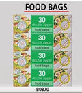 TIDYZ DOUBLE ZIPPER FOOD & FREEZER BAGS 30/PK