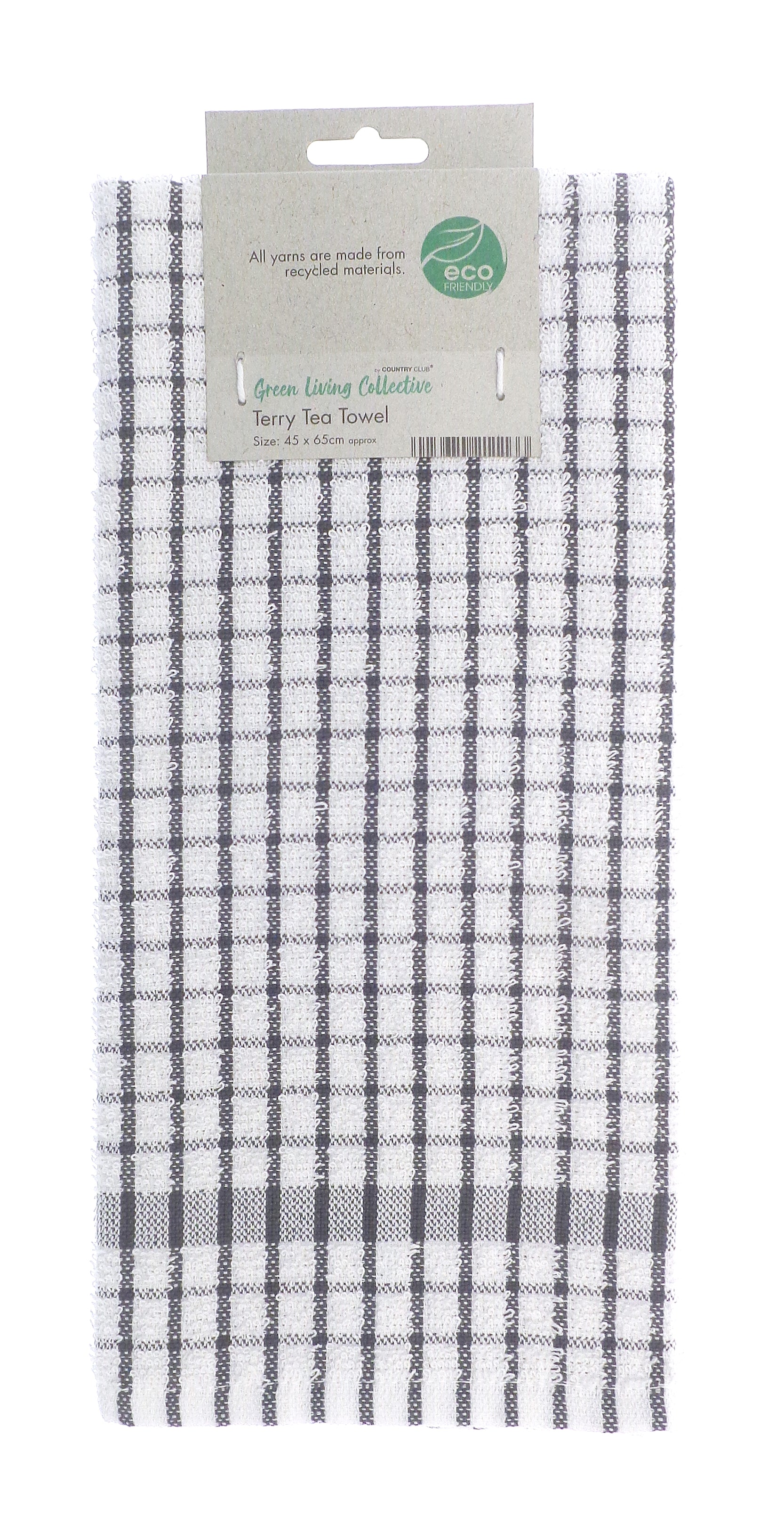 COUNTRY CLUB ECO TERRY TEA TOWEL 45 X 65CM