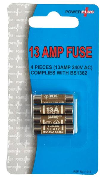 POWER PLUS 13AMP FUSES 4/PK
