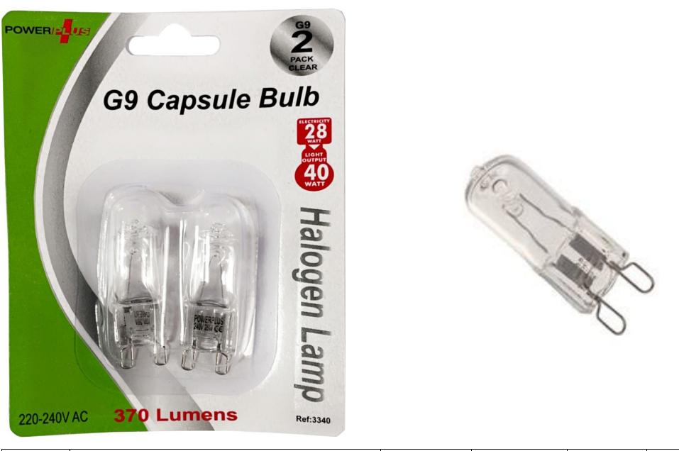 POWER PLUS G9 370 LUMENS CAPSULE BULB 2/PK