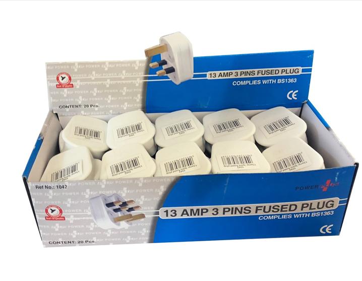 POWER PLUS 13AMP 3 PINS FUSED PLUG