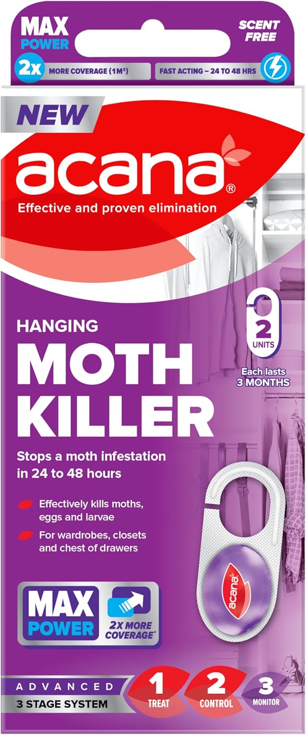 ACANA HANGING MOTH KILLER 2 PACK NEW FORMULA MAX PERFORMANC