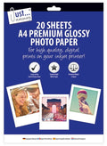 JUST STATIONERY A4 PREMIUM GLOSSY PHOTO PAPER 20/PK