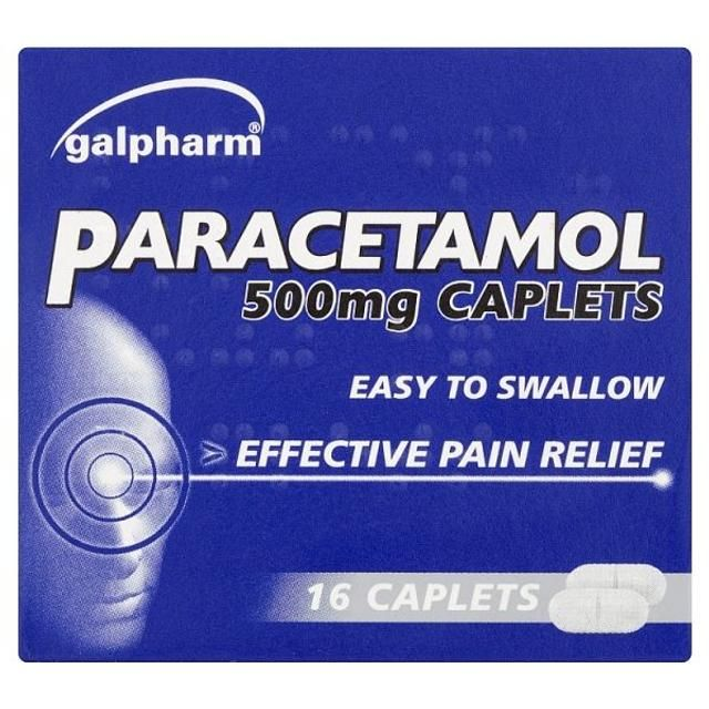 GALPHARM PARACETAMOL 500MG CAPLETS