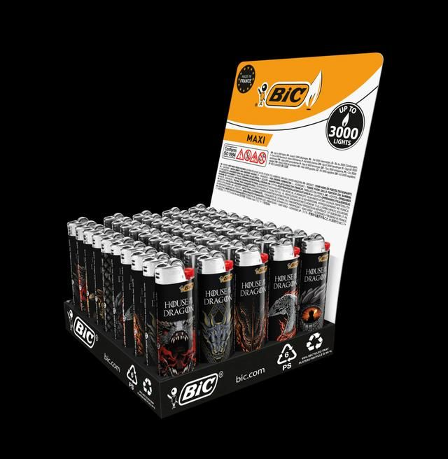 50 1ST PG BIC FEUERZEUG J26 MAXI HOUSE OF THE DRAGON LIMITED EDITION