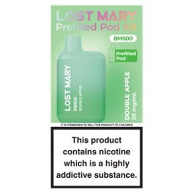 LOST MARY BM600 DOUBLE APPLE PREFILLED POD KIT 20MG/ML