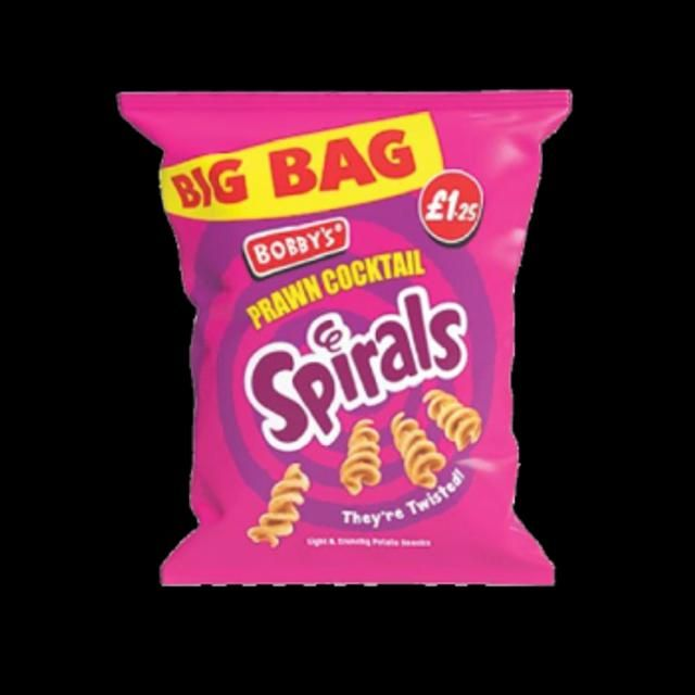 BRANDY & COGNAC BOBBY`S SPIRALS PRAWN 63G PM