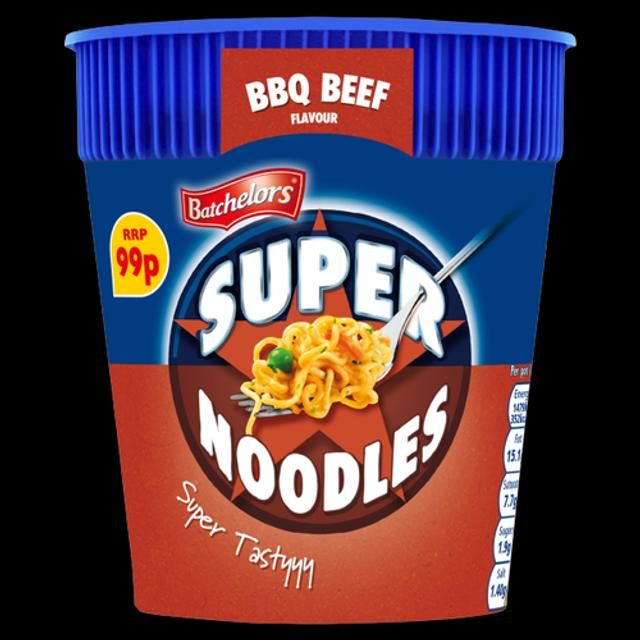 BATCHELORS SUPER NOODLES BBQ BEEF POT 75G 99P
