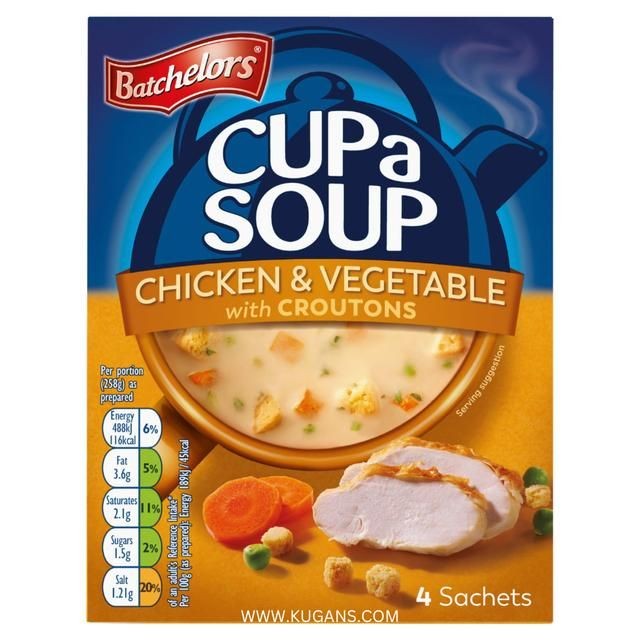 BATCHELORS CUP A SOUP CHICKEN & VEGETABLE - CROUTONS 110G