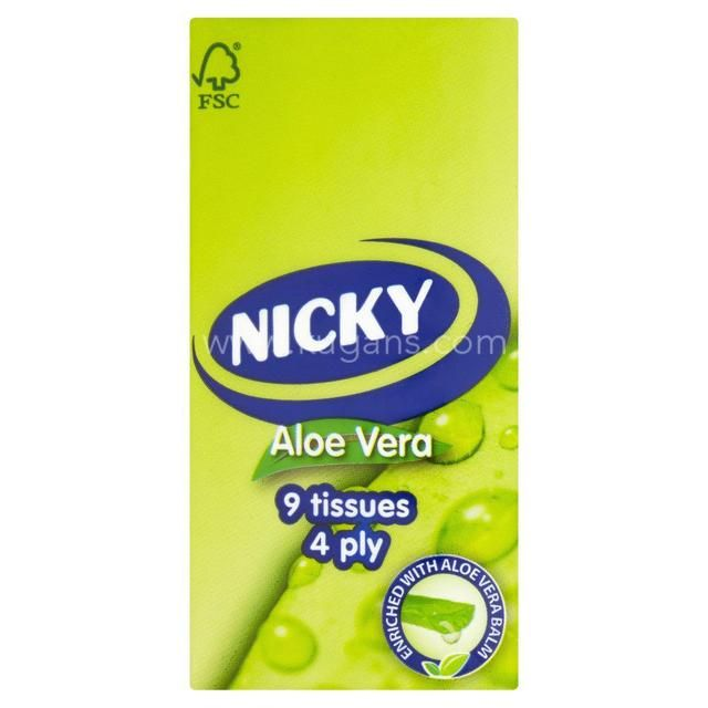 NICKY ALOE VERA 4 PLY 9 TISSUES