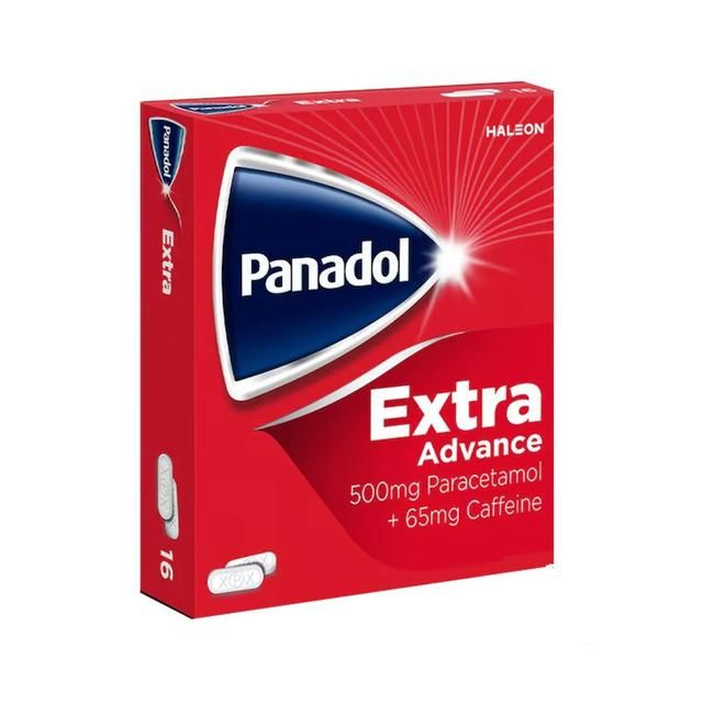 PANADOL EXTRA ADVANCE 500MG PARACETAMOL & 65MG CAFFEINE TABLETS 16