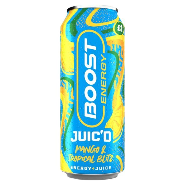 BOOST ENERGY JUIC`D MANGO & TROPICAL BLITZ 12X 500ML