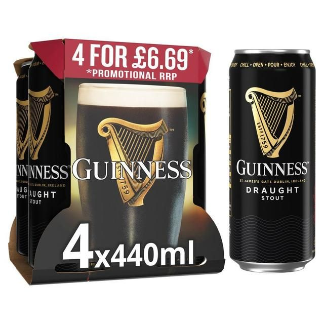 GUINNESS DRAUGHT STOUT 4X440ML