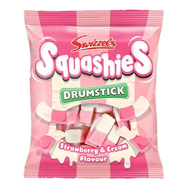 SWIZZELS SQUASHIES DRUMSTICK STRAWBERRY & CREAM CANDY