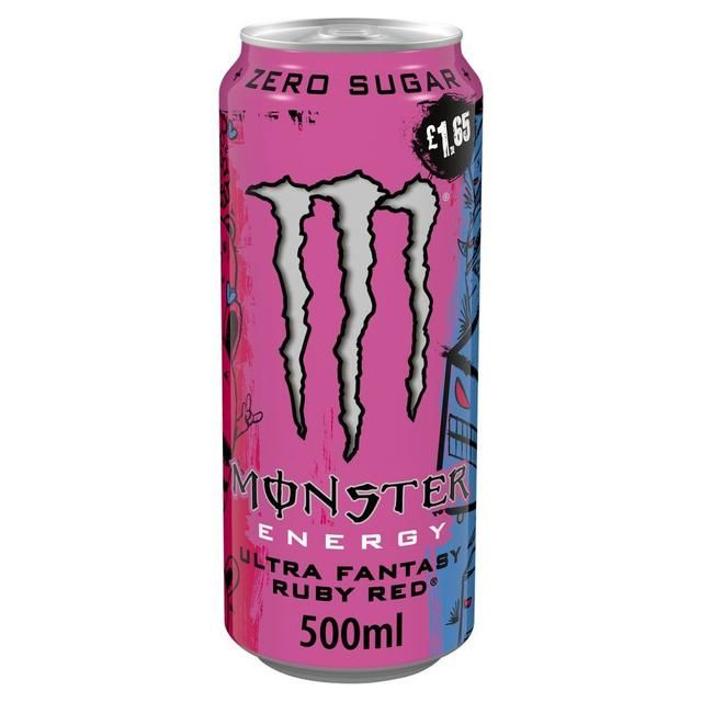 MONSTER ENERGY DRINK ULTRA FANTASY RUBY RED ZERO SUGAR 12 X 500ML PM