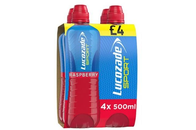 LUCOZADE SPORT DRINK - STILL - RASPBERRY FLAVOUR - 4 X 500ML