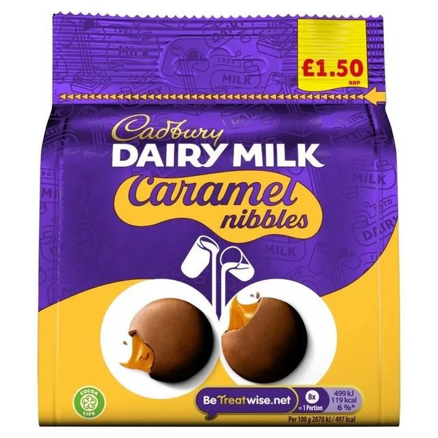 CADBUR Y DAIRY MILK CARAMEL NIBBLES CHOCOLATE 85G