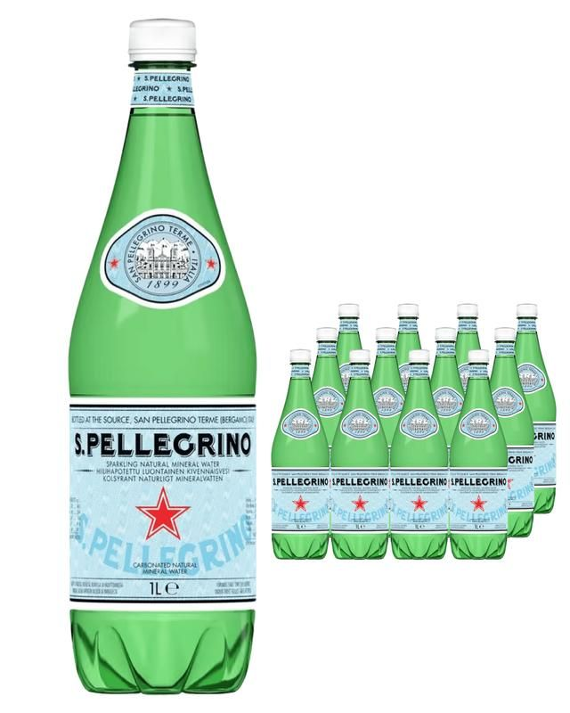 SAN PELLEGRINO SPARKLING NATURAL MINERAL WATER 1L