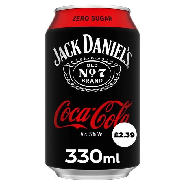 JACK DANIEL`S AND COCA-COLA ZERO 330ML PM