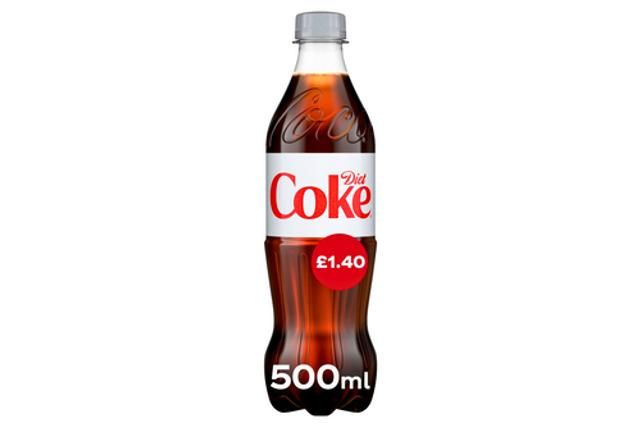 COKE DIET - SPARKLING LOW CALORIE SOFT DRINK - 500ML